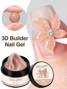 XEIJAYI 1pc 30g 01 Nude Non-Sticky Nail Extension Gel, Suitable For Nail Art, Can Add Rhinestones Crystal Flower Patterns, Enjoy Nail Salon Experience At Home - 01 - View 2