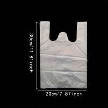 100pcs/50pcs Thickened Large Black Trash Bags, Kitchen Garbage Bags, Vegetable Bags, Large Size Trash Bags, Suitable For Paper, Plastic, Bottles, Newspapers, Lawn, With Handle T-Shirt Bags, Large Capacity Plastic Bags - Tank Top Style - View 10