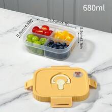 Bento Box Adult, Compartment Food Container, Microwavable Lunch Containers, PP Meal Prep Containers With Dividers, Leakproof Student Lunch Box With Lid, Divided Food Storage Containers, Adult Lunchable Snack Containers, Travel Food Containers - Multicolor - View 15