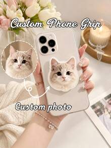 Custom Pet Photo Phone Stand, Cat And Dog Universal Phone Holder, Gift, Pet Lover Accessory - Multicolor - View 2