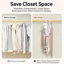 New Compression Storage Board, Compression Board, Clothing Dust Cover, Foldable Compression Storage Bag, Clothing Dust Bag, Large Capacity Compression Set, Wardrobe Storage Tool, Fabric And Down Jacket Storage Bag, Reusable, Space-Saving - View 3