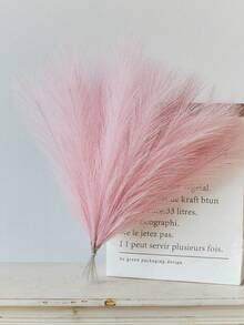 30 Pcs Artificial Pampas Grass, 16.5 Inch, Light Pink Faux Pampas Grass With Feather Decor, Fluffy Fake Cattail Stems, Vase Filler, Bohemian Farmhouse Wedding Decor, Valentine's Day, Birthday Gift, Graduation Ceremony, Fall Decor, Artificial Plants - Baby Pink - View 4