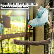 Natural Bird Perch Branch, Bird Perch Set, Parrot Cage Perch, Small And Medium Parrot Accessories, Bird Climbing And Resting Perch, Easy To Install Bird Cage Accessories, Parrot Standing Perch - A - View 4