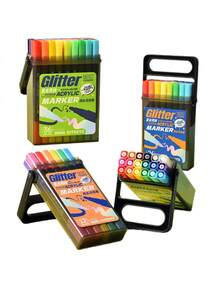 36/24/18/12 Colors. Starlight Dual-Tip Acrylic Glitter Markers, Large Capacity Art Markers, Opaque And Blendable, Suitable For Students, Suitable For Student Notes, Student Stationery. Art Student Set. - Double-ended Marker - View 6