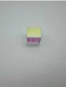 مصباح منشور RGB ثنائي الانكسار من الزجاج البصري بتصميم X-Cube، زينة مكتبية لتجارب الفيزياء، هدية علمية قابلة للاقتناء - متعدد الألوان - مشاهدة 14