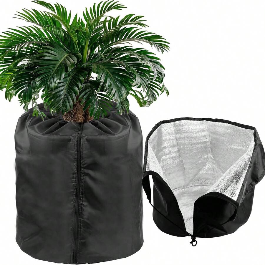 Penutup Pelindung Embun Beku untuk Tanaman Pot di Musim Dingin, Jaket Anti Embun Beku dengan Resleting & Tali Serut, Cocok untuk Tanaman, Bunga, Semak, dan Pohon di Luar Ruangan. - Perisai pelindung - View 1
