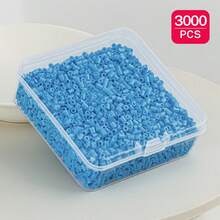 Manik-manik Fuse Sundymot 2,6mm, 3000 PCS+ Sistem Warna Hijau & Biru, Kemasan Terpisah, Dengan Kotak Penyimpanan Persegi Kecil, Mudah Disimpan, Gantungan Kunci Liontin DIY, Bahan Kerajinan Pembuatan Perhiasan, Musim Wisuda Kembali ke Sekolah, Natal, Hadiah Pesta Ulang Tahun, Kit Isi Ulang Massal Manik-manik Fuse 2,6mm Multi-Warna - Manik-manik puzzle 2,6mm - View 39