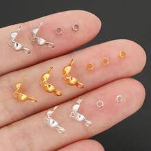 360pcs DIY Connecting Ring Parts Assortment With Positioning Beads And Clasp Buckles, Suitable For Braiding DIY Jewelry, Necklaces, Bracelets, Keychains, Beaded Connectors, End Caps, Flat Clamping End Caps For Round Beads, Jewelry Clasps, DIY Jewelry Making Materials - Buckle & Positioning Beads - View 2