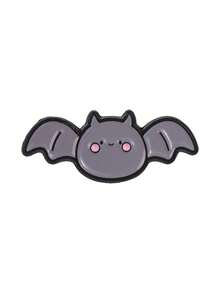 Cute Cartoon Bat Enamel Pin, Spooky‑Cute Halloween Lapel Brooch For Backpack Jacket - Dark Grey - View 10