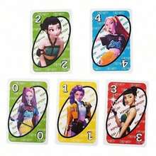 1 Buah Kartu UNO Resmi HASBRO Kartu Poker Grup K-POP Wanita Permainan Kartu Multipemain Permainan Meja Pesta Klasik - A - View 5