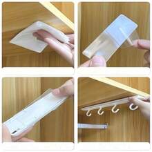 1pc Home Kitchen Bathroom Toilet Wall Mounted Hook, Side Pull Design, No Drilling Required, Adjustable Direction, Retractable Gap Adhesive Hook, Practical Hook - View 6