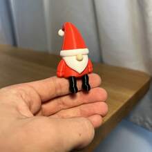 Patung Santa Claus Kerdil Duduk, Ornamen Figur Santa Claus Mini, Pose Duduk Santai, Ideal untuk Tepi Rak Buku, Meja Kantor, dan Dekorasi Komputer Desktop di Rumah - A - View 8