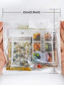 1+4+30+8=43件/組 秋季楓葉環氧樹脂填充料組合，蝴蝶字母自黏貼紙，六角形亮片填充料，模具填充，DIY手工 - 彩色 - 查看 9