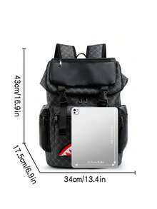 saroxi Men's Casual Travel Backpack, Fashion Flap Backpack, Lightweight And Portable, Suitable For Travel, Camping, Hiking, Student School Backpack, Youth Campus Commute, Essential Gift - Black - View 7