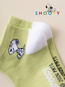 10/5/1 Pair Snoopy Kids Socks, Sports Striped Socks With Puppy Pattern, Short Socks For Autumn/Winter, Suitable For Students, Gift And Daily Use - Multicolor - View 5