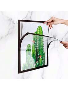 10Pcs A4, Black Photo Frame (Lightweight Magnetic Frame, Non-Wooden) Minimalist Style Lightweight Material, Suitable For Wall Decoration In Bedrooms, Studies, Hallways, Etc., A4 Document Frame - Black - View 11
