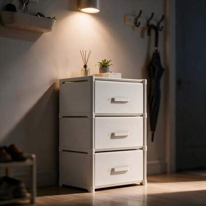 Space‑Saving Fabric Storage Dresser, Freestanding Multi‑Drawer Organizer Cabinet With Reinforced Metal Tube Frame
