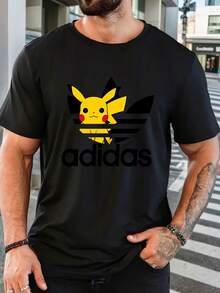 Men's Pure Cotton Short Sleeve T-Shirt Casual Summer Crew Neck Regular Fit Breathable Basic Tee Comfortable Daily Wear Top - 黑色 - 查看 7