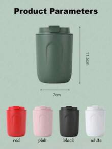 1 buah Mug Kopi Mini Stainless Steel Berinsulasi, Mug Hadiah Modis, Ringkas & Portabel, Pegangan Nyaman, Buka/Tutup Sekali Sentuh, Penting untuk Jalanan, Kantor, Kopi, Teh - MultiWarna - View 9