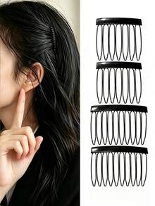 20/16/8/6/4pcs Practical Hair Accessories, Invisible Hair Combs, Side Volume Hair Clips, Small Fringe Hair Clips, Top Volume Clips, For Hairstyling, Makeup Fixing And Holiday Gift Hair Accessories - Multicolor - View 2