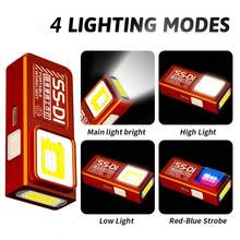 Portable Pocket Flashlight, LED Keychain Light, Rechargeable Mini Flashlight, Multifunctional Outdoor Camping Light With Bottle Opener - Multicolor - View 6