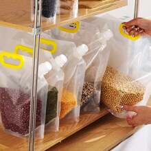16/10/5/1pcs Large Capacity Airtight Moisture-Proof Storage Bags, Grain & Bean Storage Bags, Beer Bags, Practical Kitchen Storage Items, Kitchen Essentials, Kitchen Utensils, Kitchen Supplies, Kitchen Accessories & Kitchen Gadgets, Suitable For Kitchen Organization & Storage, Also Supports Travel Use, As Food Storage Cabinet Accessories, Can Be Used As Holiday Gifts, Gifts For Men, Combining Autumn Home Decor, Kitchen Decor & Accessory Attributes - Multicolor - View 9