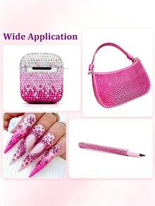 19200pcs 24-Color Mixed Flat Back Rhinestones, Round Shiny Gemstones, DIY Decorative Rhinestones, Suitable For Nail Art, Face & Body Stickers, Jewelry Making, Shoes, Tumblers, Water Bottles, Phone Cases, Clothing & Handmade Crafts - Multicolor - View 7