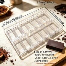 Square Chocolate Mold, Hard Plastic Candy Mold, Chocolate Size 2.8x2.8x1.5cm - QLfangkuai - View 10