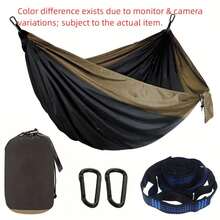 Heavy Duty Breathable Portable Hammock, Outdoor Nylon Hammock, Backyard And Camping Vacation Travel Essential Gift - A - View 11