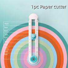 Metal Plastic Round Paper Cutter, 20cm Diameter, For Colored Art Paper, Manual Rotary Cutting Tool, Crafting And Scrapbooking Tool - Multiple Styles - View 9