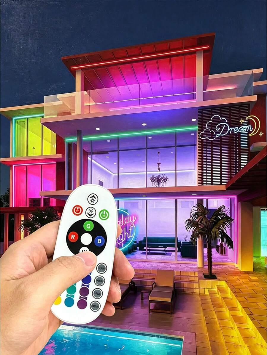 USB Powered LED Light Strip, 5V RGB Neon Light Strip, Suitable For TV Backlight, Bedroom, Living Room And DIY Decoration - LED Strip Light - View 1
