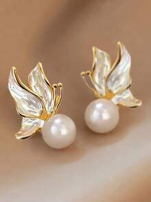 1 Pair Elegant Stud Earrings For Women, Wedding Engagement Party Jewelry, Valentine's Day Gift - 1# - View 8