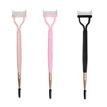 2-In-1 Eyelash Comb & Spoolie Brush, Stainless Steel Fine Tooth Eyelash Separator, Foldable Eyebash Brush With Cover For Mascara Clumps, Portable Makeup Tool - A. - View 4
