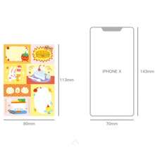 CATATAN UNTUK Patchwork Sticky Notes 50pcs Colorful Dreamland Dopamine Cute Doodle Material Planner DIY Background - Satu-Ukuran - View 7