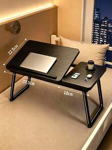 Adjustable Foldable Bed Desk, Tilting Top With Cup Holder & Side Storage, Portable Anti-Slip Laptop Table, Ergonomic Desk For Bed Sofa Home Use, Perfect For Students Workers Adults - Multicolor - View 13