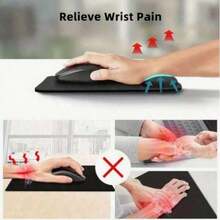 5/3/1pc Non-Slip Ergonomic Mouse Pad With Wrist Rest, Suitable For Office Use, Non-Slip Base, Square Design, Stable Cursor Control, Layered EVA And Fabric Material, Comfortable Office Wrist Support Accessory - View 3