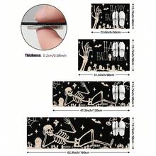 1/2pcs Halloween Skeleton Pattern, Vintage Diatomaceous Earth Mat, Super Absorbent, Non-Slip, Perfect For Bathroom, Kitchen And Dining Room, Quick Drying, Machine Washable, Ideal Gift For Home Decor And Bathroom Mat - Multicolor - View 6