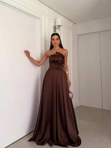 Women Formal & Evening Dresses - Rust Brown - View 2