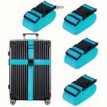 4pcs Adjustable Luggage Straps With Quick Release Buckle, Polypropylene Travel Bag Straps, TSA Approved, Snap Closure, Dry Clean, Basic Vacation Style, Anti-Theft Identification - one-size - View 20
