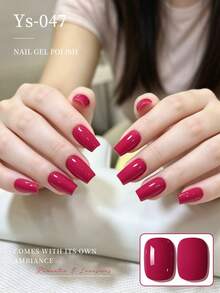 XEIJAYI 1 Bottle 10ml Deep Red New Nail Gel Polish, Suitable For Home DIY Manicure, Salon-Grade Gift, For Women - Dark Red - View 5