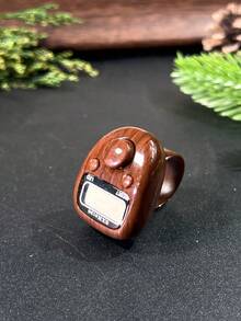 New Wood Grain Electronic LED Counter, Middle East Arabic LED Digital Display Portable Ring Counter, Stress Relief Hand-Press Counter, Faux Wood Grain Pattern Design, Compact And Convenient For Carrying, Suitable For Prayer Counting, Business Counting, Sports Counting, Daily Home Counting And More, Also A Great Choice For Holiday Gifts - Multicolor - View 20