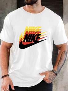 Men's Pure Cotton Short-Sleeve T-Shirt Casual Crew Neck Basic Tee Comfortable Breathable Daily Wear Summer Top - 白色 - 查看 9