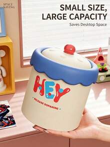 10pcs/1pc Desktop Trash Can, Mini Countertop Waste Bin With Lid, Solid Plain Pattern Plastic Material, Playful Kawaii Style, All‑Season, For Adults, Home Bedroom Office Desk Use, Squishy Lightweight Small Garbage Holder For Tabletop Tidying - Multiple Styles - View 6