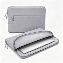 14 Inch Laptop Sleeve With Multiple Storage Pockets, Smooth Fabric Zipper Laptop Protective Case, Compatible With 14 Inch Windows Laptop, Minimalist Portable, Suitable For Business Travel And Daily Use, Grey - 14-inch - View 1