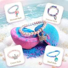 Surprise Bath Bombs With Random Bracelet, Individually Wrapped Aromatherapy Bubble Bath Salt Balls, For Daily Home Bath & Travel Use - Blueberry - View 9