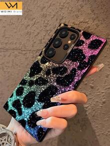 1pc Fashionable Minimalist 2D Printed Leopard Pattern Silver IMD Classic Anti-Slip Anti-Drop Phone Case Suitable For Daily/Holiday/Spring/Summer/Autumn/Winter/Fashion Youth/Women/Office Workers/Young People/Phone Case Protective Cover Compatible With Samsung A11/ A12 /A13/ A14/ A15/ A20s/ A21s/ A22/ A23/ A25/ A31/ A32/ A33/ A34/ A35/A50 - Multicolor - View 4