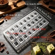 Square Chocolate Mold, Hard Plastic Candy Mold, Chocolate Size 2.8x2.8x1.5cm - QLfangkuai - View 17