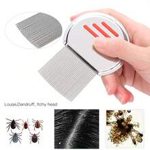 Stainless Steel Lice Comb, Helps Remove Dandruff And Lice; Stainless Steel Hair Comb, Ultra-Dense Teeth Design, Can Clear Lice And Hair Dirt - View 2