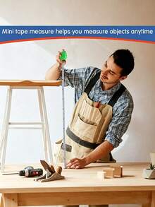 6/3/1pc Portable Retractable Stainless Steel Tape Measure, 1m Premium Scale Measuring Tape With Keychain - Durable Plastic Material, Suitable For Daily Measurement, Sewing, Men's Work Tool Ruler, Party, School Thank You Gift, Dual Scale Ruler Work Tool, Convenient For Carrying And Emergency Use - Retractable - View 4