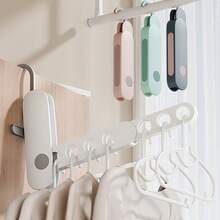 1PC Foldable Clothes Hanger With Adjustable Support Board, Portable Design, Suitable For Short Sleeve, Shirts, Travel, Business Trip, Hotel Use, Multi-Functional Drying Rack - Multicolor - View 2